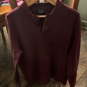 GAP Men's Deep Red Crewneck Sweater